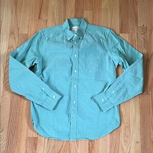 Gap Shirt Mens Medium Turquoise Blue The Modern Oxford Button Up Casual Preppy
